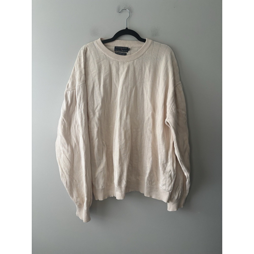 Hathaway Sport Sweater Men's Brunswick Cream Crew Neck Cotton Sz XXL Switzerland